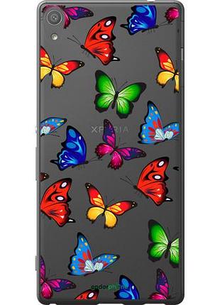 Чехол на sony xperia xa ultra dual f3212 красочные мотыльки "4761u-391-10746"