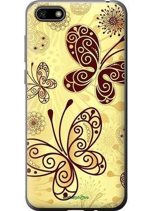 Чехол на huawei honor 7a красивые бабочки "4170u-1805-10746"
