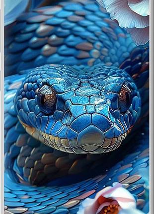 Чехол на huawei honor 3c blue snake "6079u-307-10746"