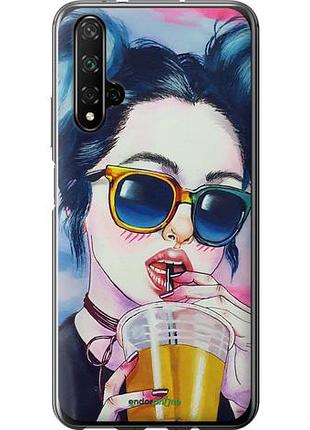 Чохол на huawei honor 20 арт-дівчина в окулярах "3994u-1697-10746"