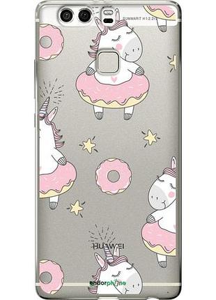 Чехол на huawei p9 plus единорожки "4659u-300-10746"