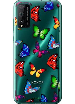 Чехол на huawei honor play 4t pro красочные мотыльки "4761u-1914-10746"