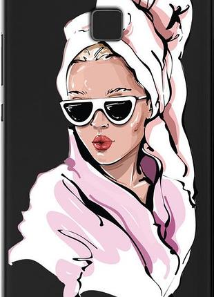 Чехол на huawei p9 lite девушка в очках 2 "4714u-298-10746"