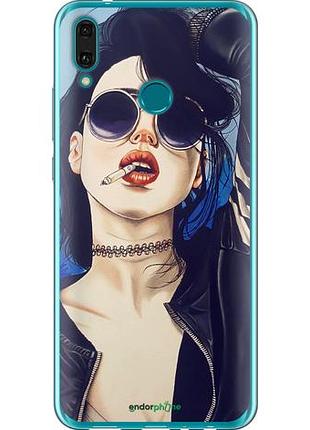 Чехол на huawei y9 2019 девушка на стиле "4151u-1602-10746"