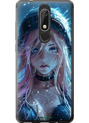 Чехол на nokia 5.1 аниме-дива под дождем "6120u-1529-10746"