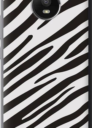 Чехол на motorola moto e4 plus классическая зебра "4874u-1000-10746"