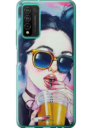 Чохол на huawei honor 10x lite арт-дівчина в окулярах "3994u-2198-10746"