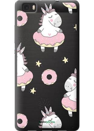 Чехол на huawei ascend p8 lite единорожки "4659u-126-10746"