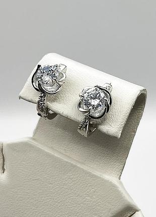 Сережки серебряные с кубическим цирконием 5,53 г