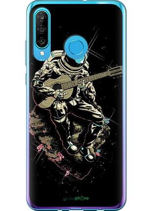 Чехол на huawei p30 lite космонавт с гиратой "4138u-1651-10746"