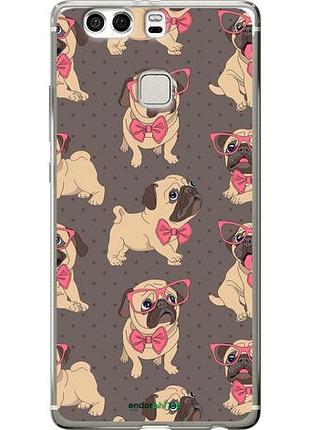 Чехол на huawei p9 plus мопсики 2 "4362u-300-10746"
