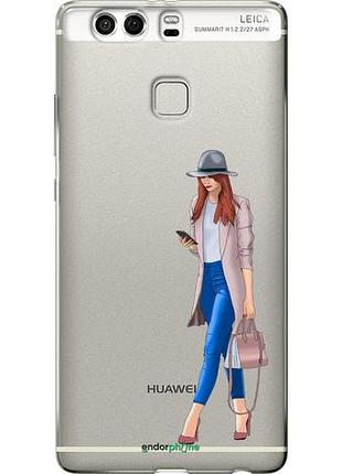 Чехол на huawei p9 plus девушка 1 "4751u-300-10746"