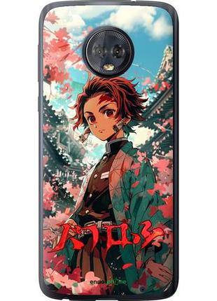 Чехол на motorola moto g6 plus tanjiro kamado "6132u-976-10746"