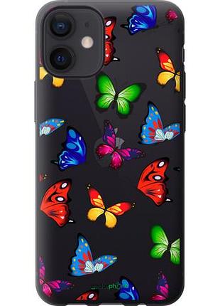 Чохол на iphone 12 mini барвисті метелики "4761u-2071-10746"