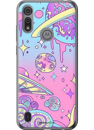 Чохол на motorola e6i рожева галактика "4146u-2355-10746"