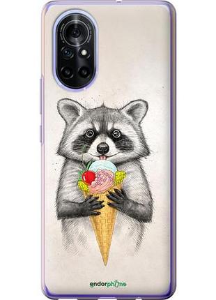 Чехол на huawei nova 8 енотик с мороженым "4602u-2245-10746"