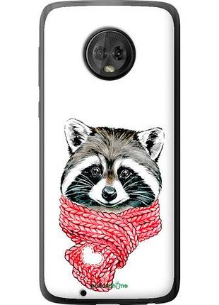 Чехол на motorola moto g6 енот в шарфе "4688u-982-10746"