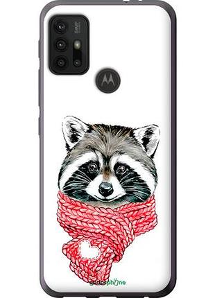Чехол на motorola moto g20 енот в шарфе "4688u-2461-10746"