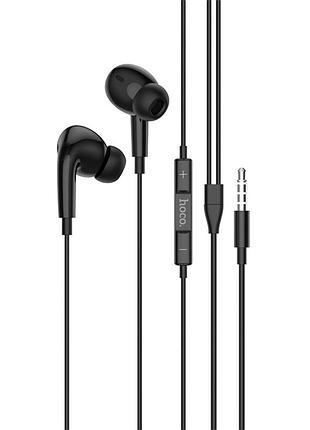 Навушники дротові hoco m101 pro вакуумні з мікрофоном black