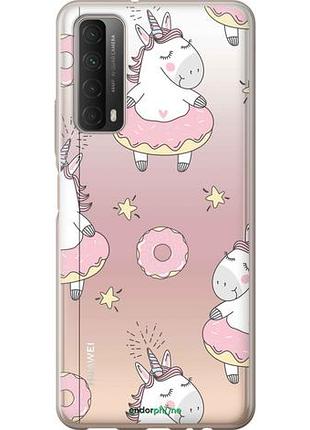 Чехол на huawei p smart 2021 единорожки "4659u-2100-10746"