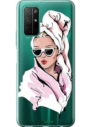 Чехол на huawei honor 30s девушка в очках 2 "4714u-1897-10746"