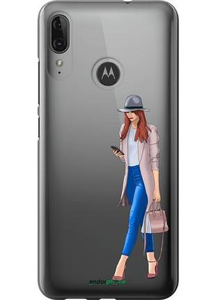 Чехол на motorola moto e6 plus девушка 1 "4751u-1780-10746"
