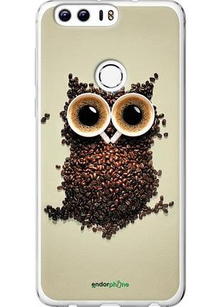 Чехол на huawei honor 8 сова из кофе "777u-351-10746"