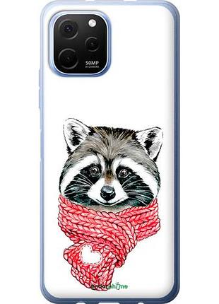 Чехол на huawei nova y61 енот в шарфе "4688u-2983-10746"