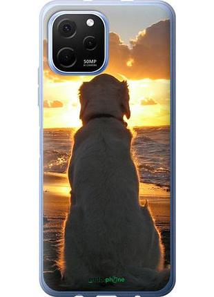 Чехол на huawei nova y61 закат и собака "3966u-2983-10746"