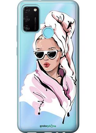 Чохол на huawei honor 9a дівчина в окулярах 2 "4714u-1900-10746"