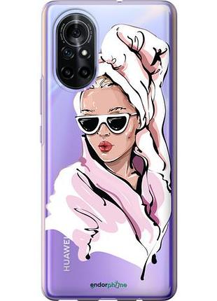Чехол на huawei nova 8 девушка в очках 2 "4714u-2245-10746"