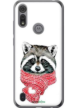 Чехол на motorola e6i енот в шарфе "4688u-2355-10746"
