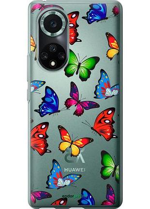 Чехол на huawei nova 9 pro красочные мотыльки "4761u-2503-10746"