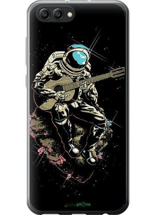 Чехол на huawei honor v10 / view 10 космонавт с гиратой "4138u-1579-10746"