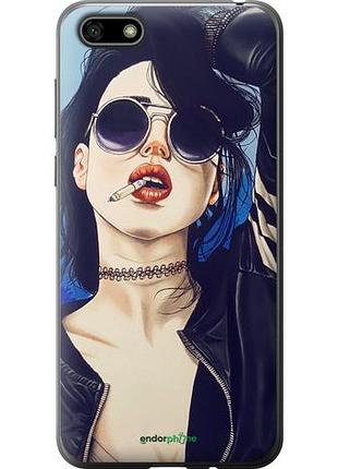Чехол на huawei y5 2018 девушка на стиле "4151u-1500-10746"
