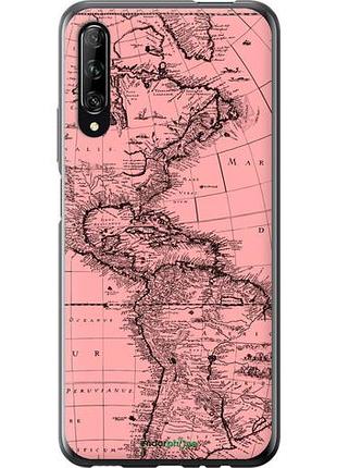 Чехол на huawei p smart pro карта "4794u-1906-10746"