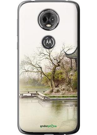 Чехол на motorola moto e5 plus японский пейзаж "776u-1412-10746"