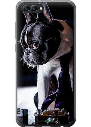 Чехол на huawei honor v10 / view 10 бульдог-фотограф "142u-1579-10746"