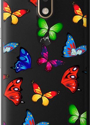 Чехол на motorola moto g4 plus красочные мотыльки "4761u-953-10746"