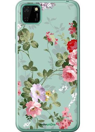 Чехол на huawei y5p цветочные обои 2 "862u-1936-10746"