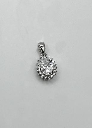 Кулон серебряный с кубическим цирконием 1,75 г