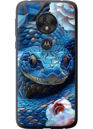 Чехол на motorola moto g7 play blue snake "6079u-1656-10746"