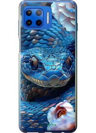 Чехол на motorola moto g plus blue snake "6079u-2202-10746"