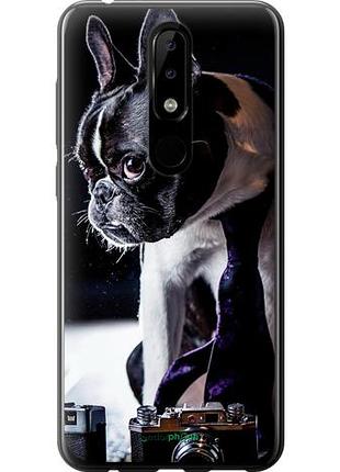 Чехол на nokia 5.1 plus бульдог-фотограф "142u-1543-10746"