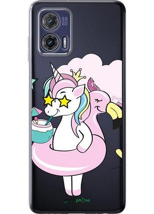 Чехол на motorola g73 crown unicorn "4660u-3196-10746"
