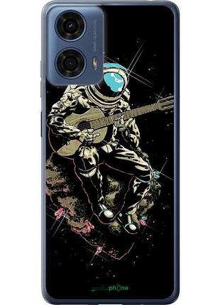 Чехол на motorola moto g24 power космонавт с гиратой "4138u-3665-10746"