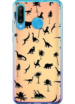 Чехол на huawei p30 lite динозаврики 1 "4772u-1651-10746"