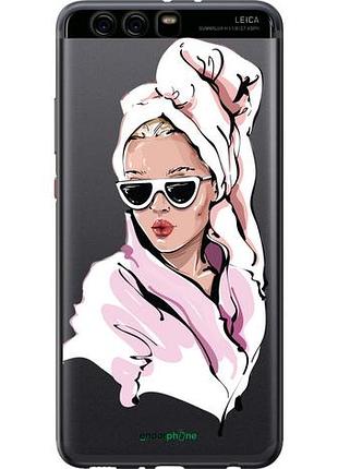 Чехол на huawei p10 plus девушка в очках 2 "4714u-963-10746"