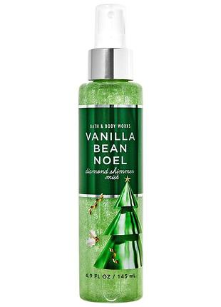 Парфюмированный спрей для тела с шиммером bath & body works vanilla bean noel 146 мл