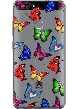 Чехол на huawei nova красочные мотыльки "4761u-439-10746"